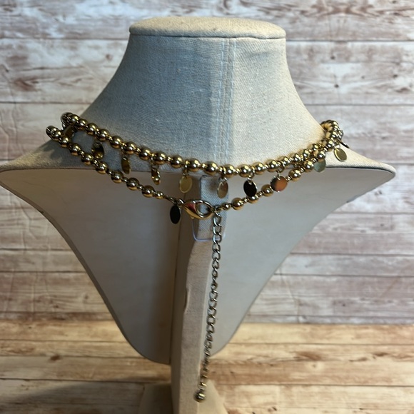 Chico’s 19” Gold Tone Ball Chain With Discs - Picture 4 of 6